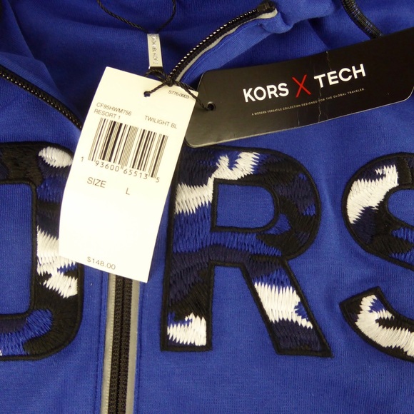 Michael Kors Tech Camo Embroidered Zip Hoodie NWT - Picture 6 of 13